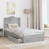 vidaXL Cama con almacenamiento con cabecera Gris Sonoma 90 x 190 cm