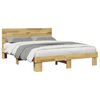 vidaXL Estructura de cama con cabecero sin colch&oacute;n 140x190 cm