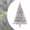 vidaXL &Aacute;rbol de Navidad Artificial Preiluminado Plateado 180 cm PET