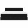 vidaXL Estructura de cama otomana colchones terciopelo negro 200x200cm