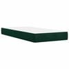 vidaXL Cama box spring con colch&oacute;n terciopelo verde oscuro 80x200 cm