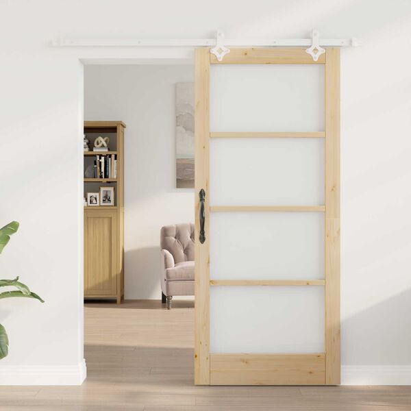 vidaXL Puerta Corredera Natural 86 x 198,5 cm