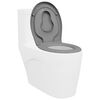 vidaXL Asiento de WC Gris 44,5 x 37,3 x 4,3 cm Duroplast