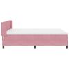 vidaXL Cama tipo Box Spring con colch&oacute;n Rosa 200 x 140 cm Terciopelo