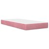 vidaXL Estructura de cama con colch&oacute;n Rosa 90 x 200 cm Terciopelo