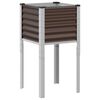 vidaXL Jardinera de acero marr&oacute;n 45x45x88 cm