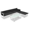 vidaXL Set de muebles de jard&iacute;n 4 piezas y cojines aluminio negro