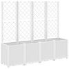 vidaXL Jardinera con enrejado PP blanco 160x40x140 cm