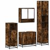 vidaXL Set de muebles ba&ntilde;o 4 pzas madera contrachapada roble ahumado
