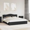vidaXL Cama con almacenamiento Negro 200 x 200 cm Madera de ingenier&iacute;a