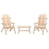 vidaXL Juego de muebles de jard&iacute;n 3 piezas madera maciza de abeto