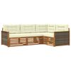 vidaXL Conjunto de sof&aacute;s de exterior 4 uds. Natural y Crema