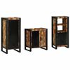 vidaXL Juego de muebles de ba&ntilde;o 3 uds. Multicolor y negro