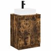vidaXL Juego de muebles de ba&ntilde;o Roble Ahumado Madera de ingenier&iacute;a