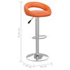 vidaXL Taburetes de cocina 2 unidades cuero sint&eacute;tico naranja