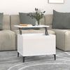 vidaXL Mesa de centro madera contrachapada blanco brillo 60x44,5x45 cm