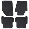 vidaXL Alfombrilla de Coche 4 pcs Negro Goma