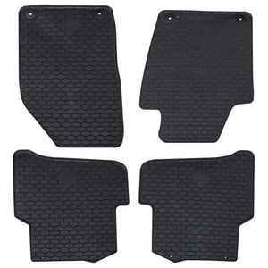 vidaXL Alfombrilla de Coche 4 pcs Negro Goma