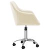 vidaXL Silla de oficina giratoria de tela color crema