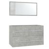 vidaXL Conjunto de muebles de ba&ntilde;o 3 piezas gris hormig&oacute;n