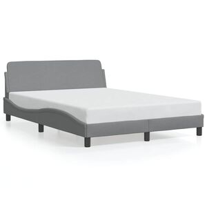 vidaXL Estructura de cama Dover tela gris claro 140x200 cm