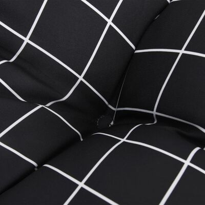 vidaXL Cojines para sofá de palets 2 piezas tela a cuadros negro