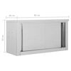 vidaXL Armario pared de cocina puertas correderas acero 90x40x50 cm