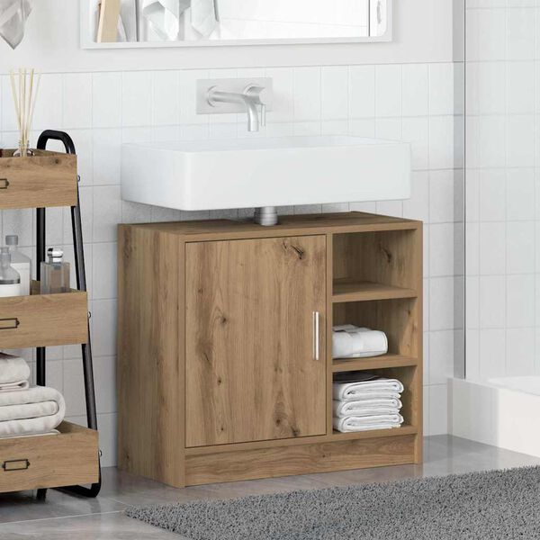 vidaXL Mueble de Cuarto de Ba&ntilde;o Roble artesanal 63 x 29 x 55 cm