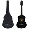 vidaXL Guitarra cl&aacute;sica principiante y ni&ntilde;o con funda negro 1/2 34"