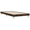 vidaXL Estructura de cama sin colch&oacute;n madera roble ahumado 100x200 cm