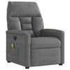 vidaXL Sill&oacute;n reclinable masaje el&eacute;ctrico tela microfibra gris oscuro