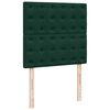 vidaXL Cama box spring con colch&oacute;n terciopelo verde oscuro 90x190 cm