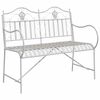 vidaXL Banco de jard&iacute;n 2 -Seater 103,5 x 59 x 89 cm Acero antiguo