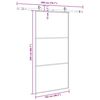 vidaXL Puerta corredera con herrajes negro 102x205 cm ESG vidrio
