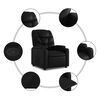 vidaXL Sill&oacute;n reclinable elevable cuero artificial negro