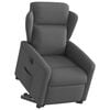 vidaXL Sill&oacute;n el&eacute;ctrico reclinable elevable de tela gris oscuro