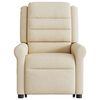 vidaXL Sill&oacute;n el&eacute;ctrico reclinable elevable de tela color crema
