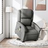 vidaXL Sill&oacute;n de masaje el&eacute;ctrico reclinable elevable tela gris oscuro