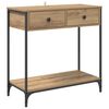 vidaXL Mesa Consola Roble artisan 75 x 34,5 x 75 cm