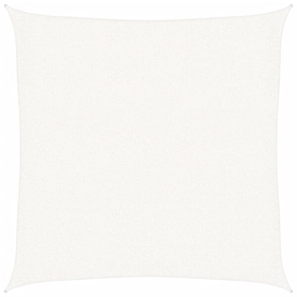 vidaXL Toldo de vela cuadrado HDPE 2x2 m blanco