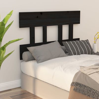 vidaXL Cabecero de cama madera maciza de pino negro 78,5x3x81 cm