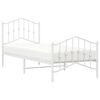 vidaXL Estructura cama sin colchón con estribo metal blanco 80x200 cm