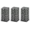 vidaXL Cestas de muro de gaviones alambre galvanizado 25x25x50cm 3 uds
