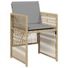 vidaXL Set comedor de jard&iacute;n 17 pzas con cojines rat&aacute;n sint&eacute;tico beige