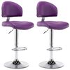 vidaXL Taburetes de cocina 2 unidades cuero sint&eacute;tico morado
