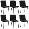 vidaXL Silla de comedor 6 unidades terciopelo negro