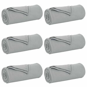 vidaXL Mantitas de Sof&aacute; 6 uds. Gris 170 x 130 cm 1.86 kg Lana
