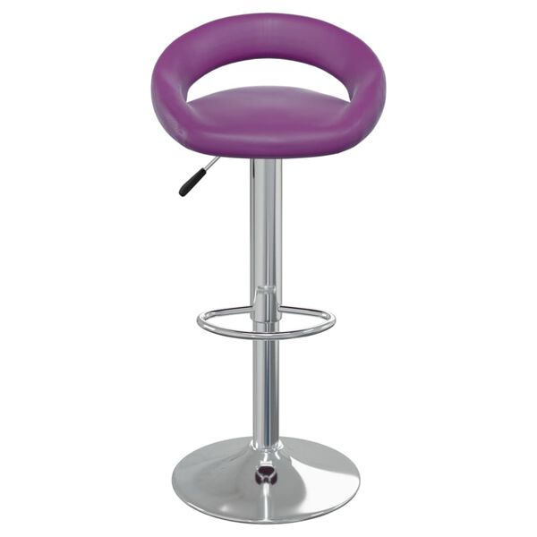 vidaXL Taburetes de cocina 2 unidades cuero sint&eacute;tico morado