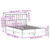 vidaXL Cama con estantería sin colchón madera maciza de pino 140x200cm