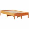 vidaXL Cama sin colchón madera maciza de pino marrón cera 100x200 cm